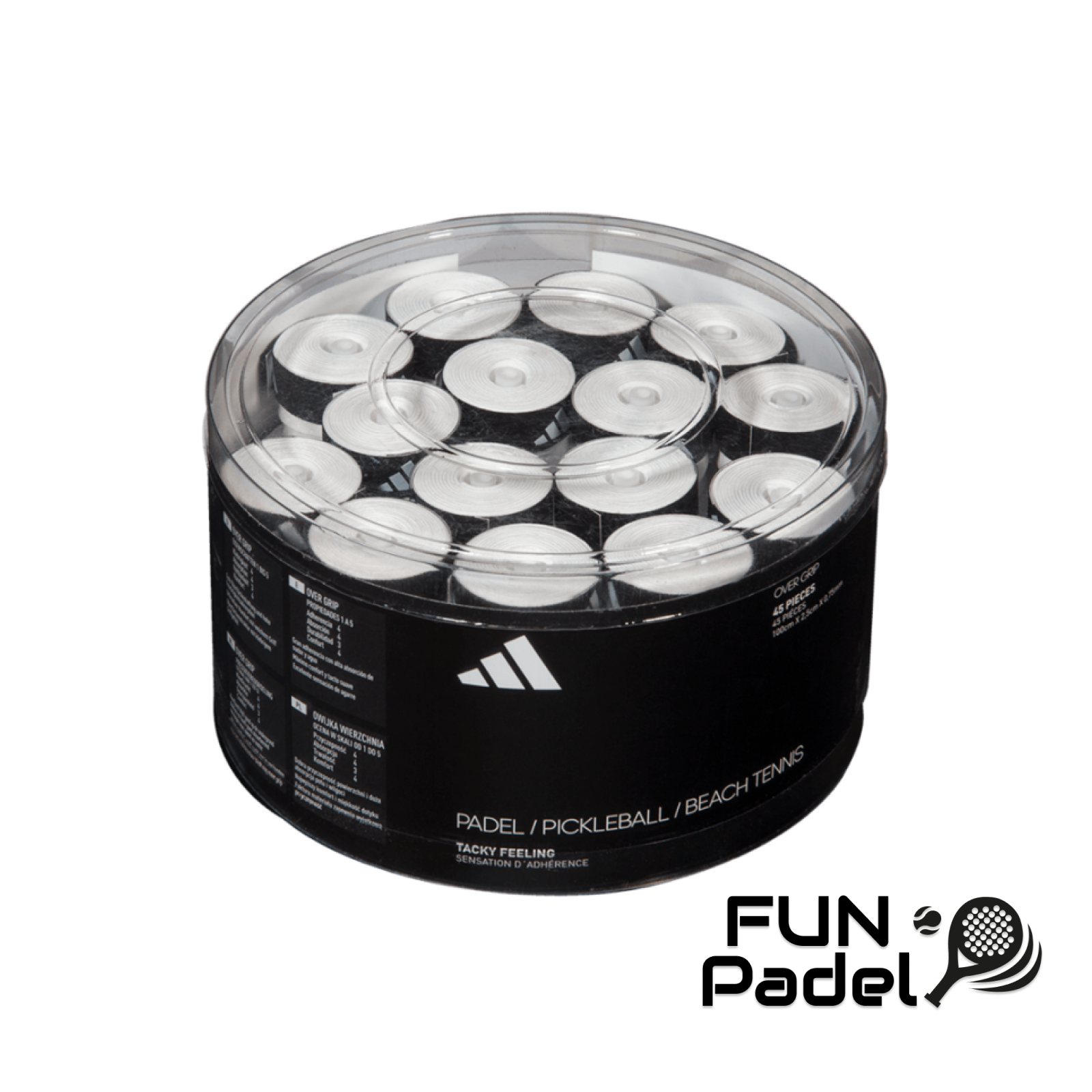 OVERGRIP BUCKET 45 UNITS ADIDAS WHITE